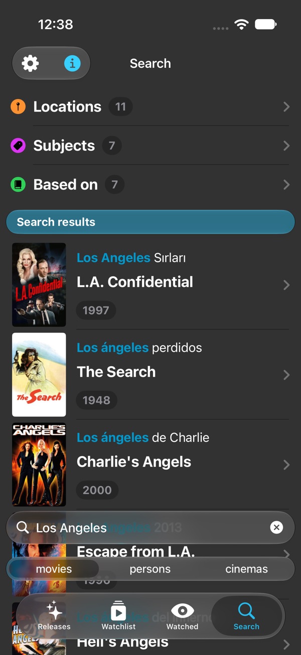 Search results