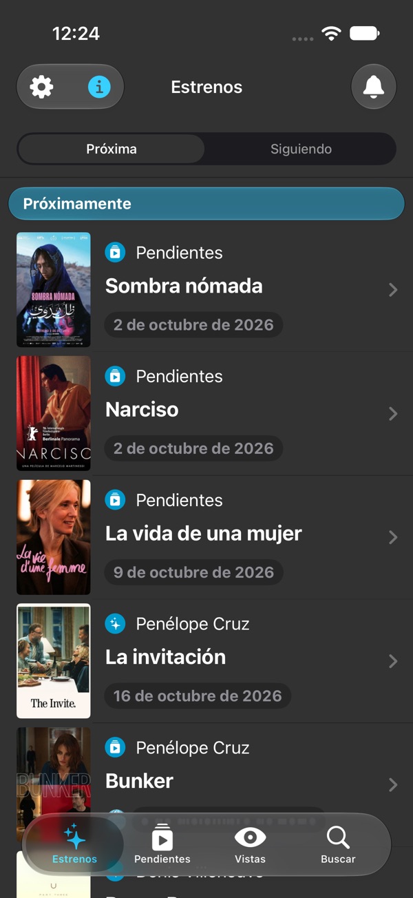Próximos estrenos
