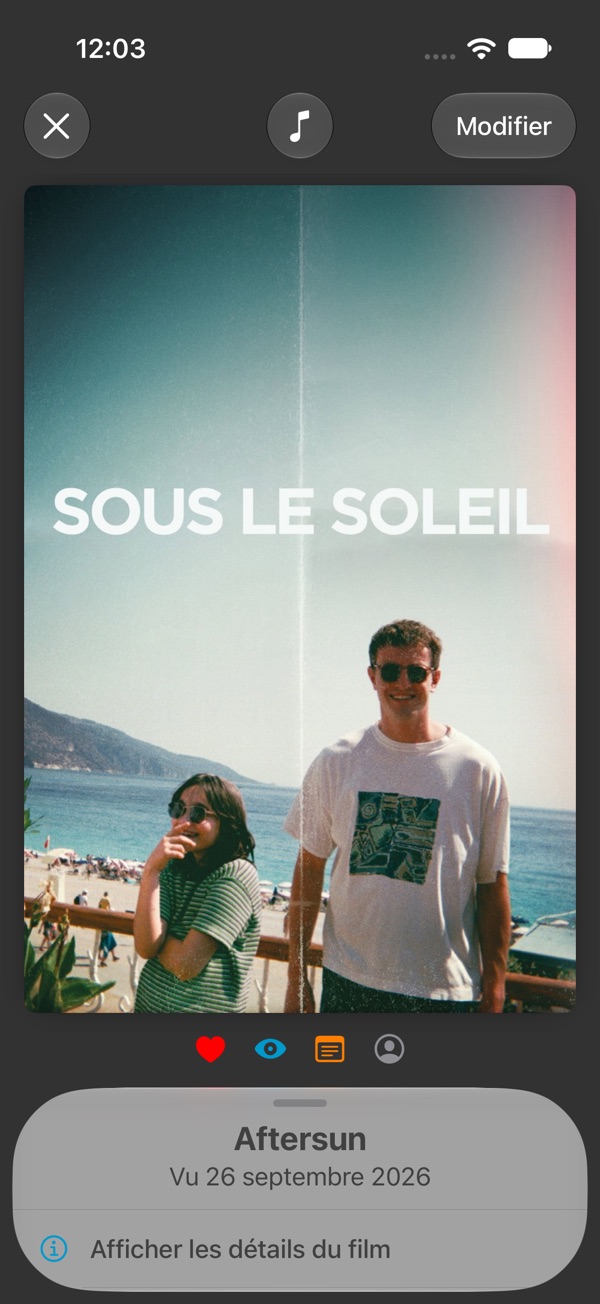 Page du film