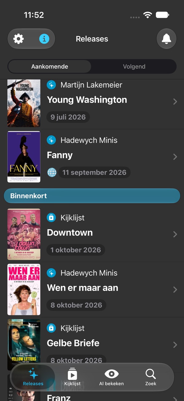 Aankomende releases