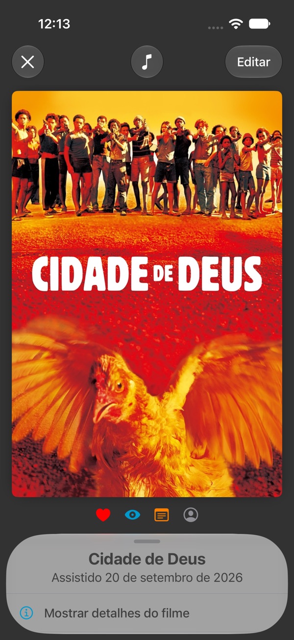 Página do filme